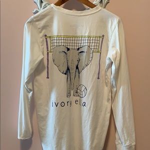 RARE Ivory Ella Volleyball long sleeve tee